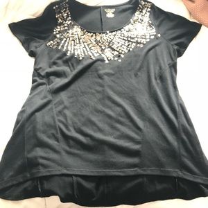 Lane Bryant top black sparkle 14/16